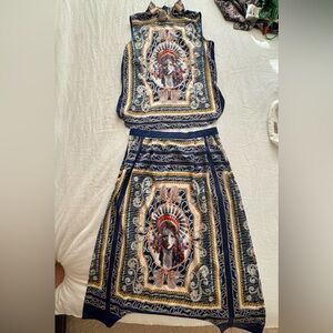 100%Silk , shorts and top